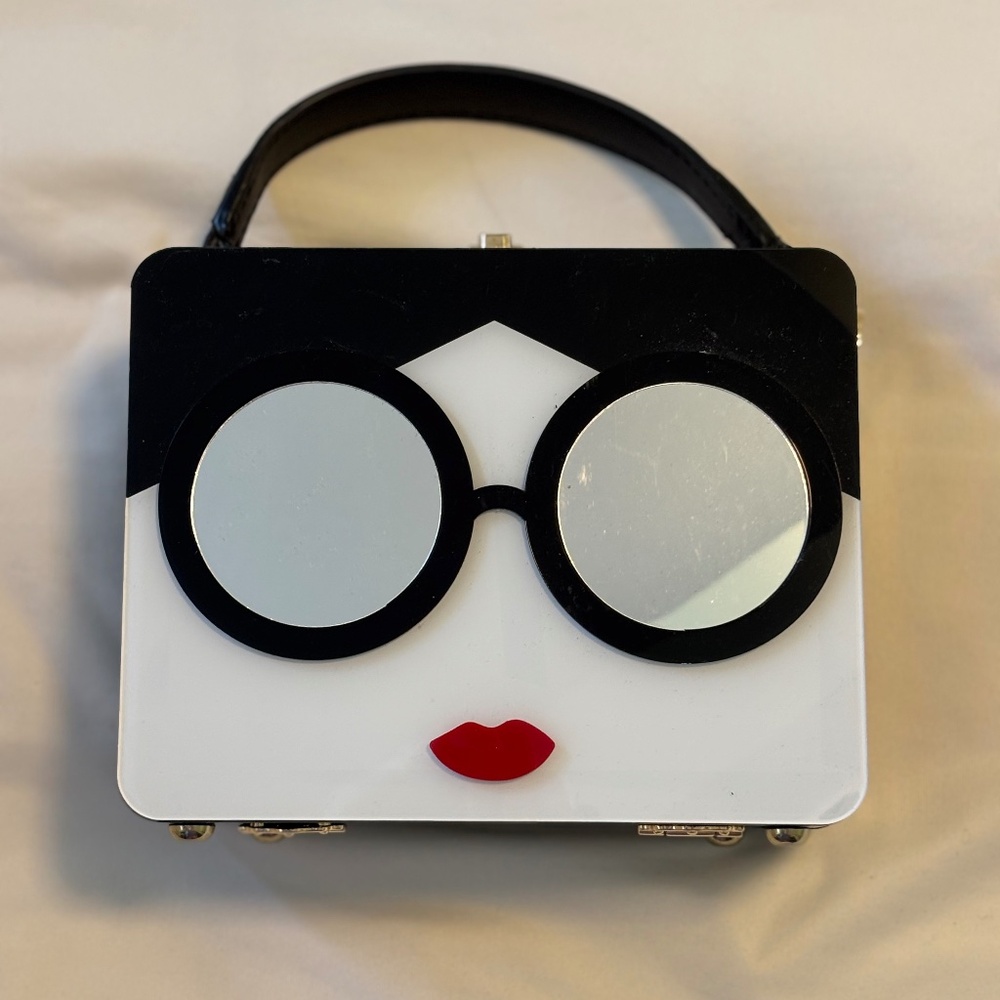 Whimsical hard case face purse